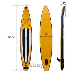 LIFEDECO 12'6 Inflatable Stand Up Paddle Board SUP Surfboard Water Sports + Kit