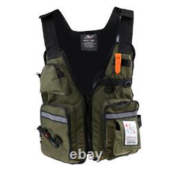 Life Jacket Vest for Fishing Surfing Sailing Boating Swimming Safety Gear Green