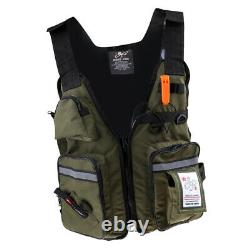 Life Jacket Vest for Fishing Surfing Sailing Boating Swimming Safety Gear Green