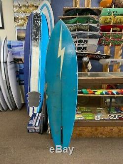 Lightning Bolt 1977 vintage surfboard. Rory Russell shaped 6'6 swallow tail