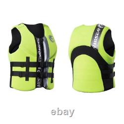 Men's Life Vest Premium Neoprene LifeJacket Front Zipper 2Belt Safety WaterSport