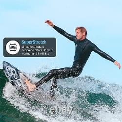 Men's Surfing Wetsuit Chest Zip Fullsuit Warm Superstretch 4/3Mm Neoprene
