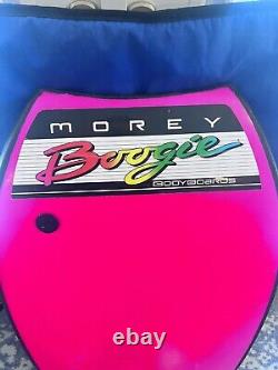 Morey Boogie Board 1990 Mach 4 Vintage Bodyboard Trac Top Bag XM Surf More Leash