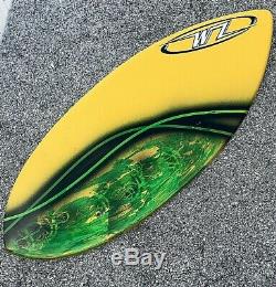 NEW Wave Zone Glide 48 Fiberglass Skimboard Yellow & Green