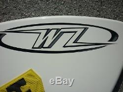 NEW Wave Zone Glide 48 Fiberglass Skimboard with Traction WZ White Yellow Black