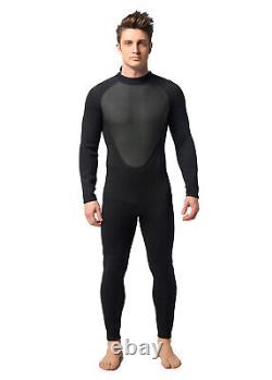 New Myledi Mens Full Surfing Wetsuit 3mm Black Sizes 3XL, 4XL, 5XL, 6XL