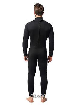 New Myledi Mens Full Surfing Wetsuit 3mm Black Sizes 3XL, 4XL, 5XL, 6XL