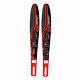Obrien Vortex Combo 65.5 Inch Adult Mens Size 4.5-13 Wide Body Water Skis, Red