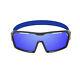 Ocean Chameleon Floating Sunglasses Kiteboarding Surf Shiny Black & Blue Lens