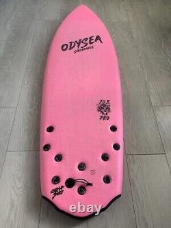 Odysea 5'2 JOB PRO CATCH SURF 5 Five Fin Soft Foam Pink Surfboard Tri Quad