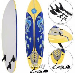 Paddle Board 6 Foamie Board Surf Beach Ocean Summer Surfing In White Or Yellow
