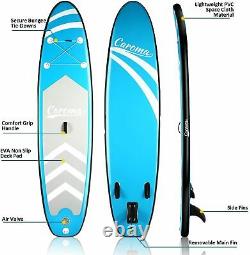 Paddle Board Inflatable 10FT Long Stand Up SUP Board Complete Kit 6'' Thick Blue