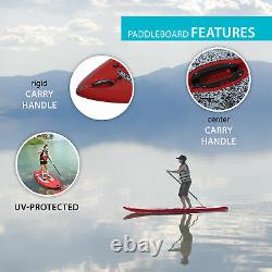 Paddleboard Adjustable Stand Up Freestyle Multi-Sport Fiberglass Paddle Red