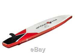 Pro6 P6-Tour ISUP Inflatable Stand-Up Paddle Board 150x30x6, 12' 6 Red White