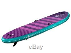 Pro6 P6-Yoga ISUP Inflatable Stand-Up Paddle Board 126x35x6, 10' 6 Purple