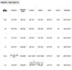 QUICKSILVER Wetsuit EQYW103038 Men's 3/2 SYNCRO Series GBS XKKK Size XL
