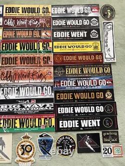 Quiksilver Eddie Aikau Would Go Waimea Bay Hawaii Huge 37 Bumper Sticker Lot