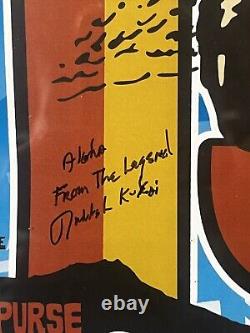 RABBIT KEKAI Hawaii Surf Longboard Classic Poster Toes On The Nose 2010 Signed