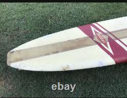 RARE 9FT JACOBS 1960's Longboard Surfboard Double Stringer