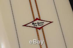 RARE Hap Jacobs Surf Boards Noserider Surfboard Longboard Fiberglass & Wood 10