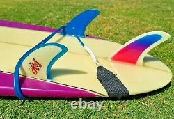 ROBERT AUGUST SURFBOARD 8'4 Tri Fin Round Tail Vintage 1980's