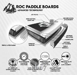 ROC Stand Up Inflatable Paddle Board Black Explorer Full Package