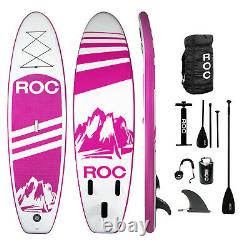 ROC Stand Up Inflatable Paddle Board Pink Explorer Full Package