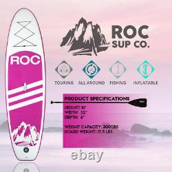ROC Stand Up Inflatable Paddle Board Pink Explorer Full Package