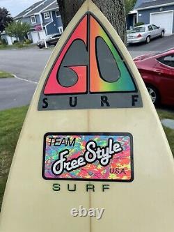 Retro Vintage Clark Foam 6' Team Free Style Surfboard Glassed on Fin's