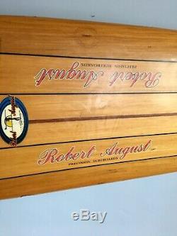 Robert August Nose Rider Longboard Surfboard. WIR In False Balsa Veneer. 84
