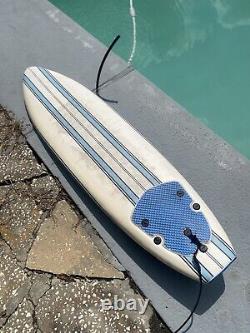 Ron Jon 6 Ft. Surfboard With Removable 3 Fins + Leash Beginner Board Adults & Kids