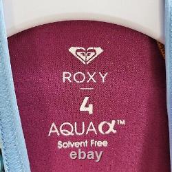 Roxy Womens 1.5 Marine Bloom Front Zip Long Sleeve Springsuit Surfing Sz 4