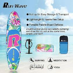 Runwave Inflatable Stand Up Paddle Board Non-Slip Deck with Premium SUP Accessor