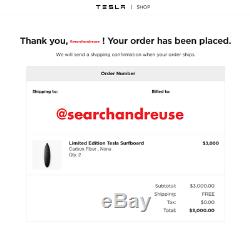 SOLD OUT New Limited Edition Tesla x Lost Surfboard Free Shipping Worldwide