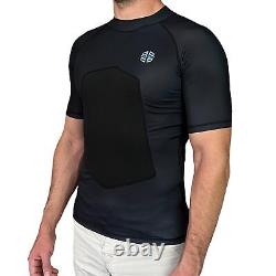 SPF 50+ 5mm Padded Rash Guard for Surfing, Boogie, Scuba Black