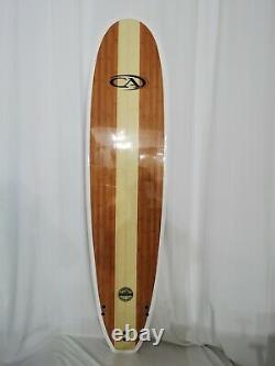Sale 8'0 epoxy Longboard surfboard with fins mini mal fun shape bamboo inlay