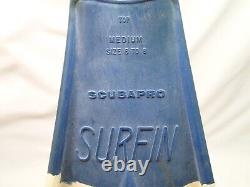 Scubapro Surfin Vintage 70's Surf Snorkel Fins Red White Blue Size Medium