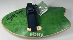 Seaplane Body Surfing Hand Plane Fish Shaped Green MB105 & Tag Birds Eye Maple