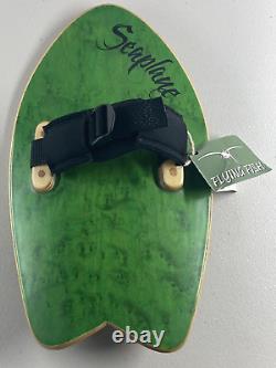 Seaplane Body Surfing Hand Plane Fish Shaped Green MB105 & Tag Birds Eye Maple