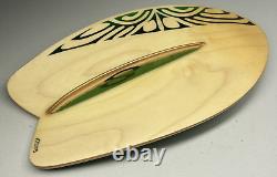 Seaplane Body Surfing Hand Plane Fish Shaped Green MB105 & Tag Birds Eye Maple