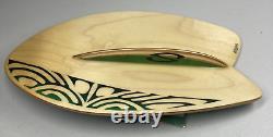 Seaplane Body Surfing Hand Plane Fish Shaped Green MB105 & Tag Birds Eye Maple