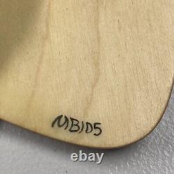 Seaplane Body Surfing Hand Plane Fish Shaped Green MB105 & Tag Birds Eye Maple