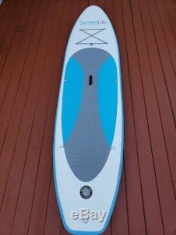 SereneLife Inflatable Stand Up Paddle Board (6 Inches Thick) Universal SUP Wide
