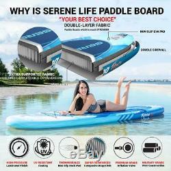 SereneLife SLSUPB518 Inflatable Stand Up Paddle Board Youth & Adult Standing