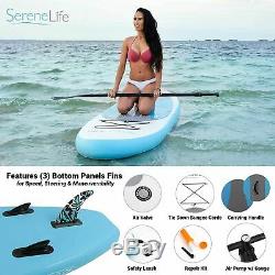 Serene-Life SLSUPB10 10 FT Inflatable Stand Up Paddle Board (SUP) With Accessories