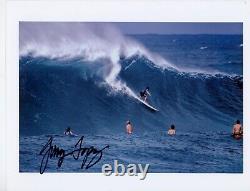 Signed surf photo of Gerry Lopez at Sunset Beach 1972