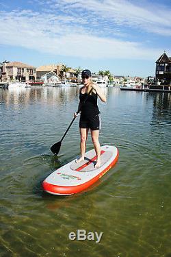 Solstice 35096 Inflatable Stand Up Light Weight Beach Paddle Surf Board & Paddle