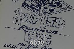 South Bay Surf Band Reunion 1986 Rick Griffin Art OG Rare Vintage Surfing POSTER