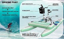 Spatium Portable Inflatable Water Bike Single Fishing Surf Pedal Boat for Lake