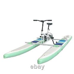 Spatium Portable Inflatable Water Bike Single Fishing Surf Pedal Boat for Lake